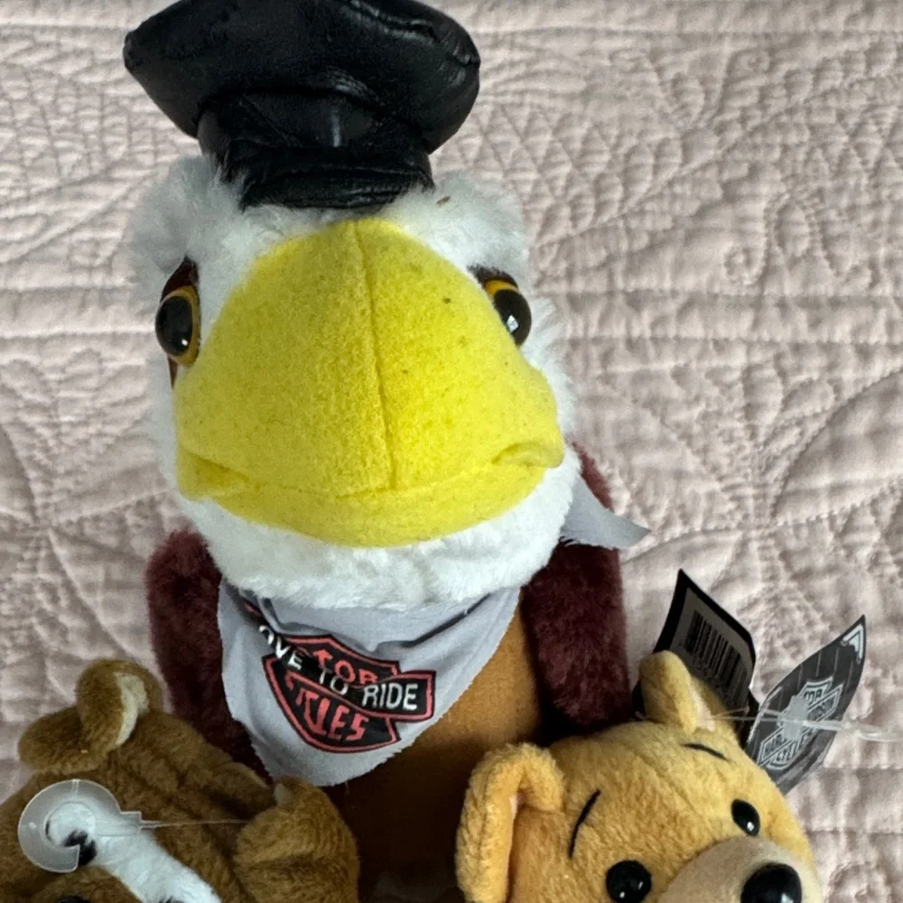Harley-Davidson Plush Toy Trio - Brown, Yellow, Black - Picture 5 of 8